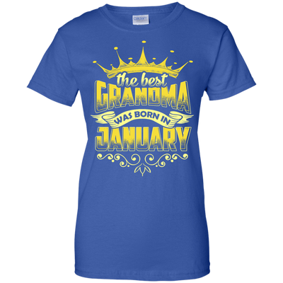 The Best Grandma Was Born In January-T-Shirt & Hoodie-Women's T-Shirt-Royal