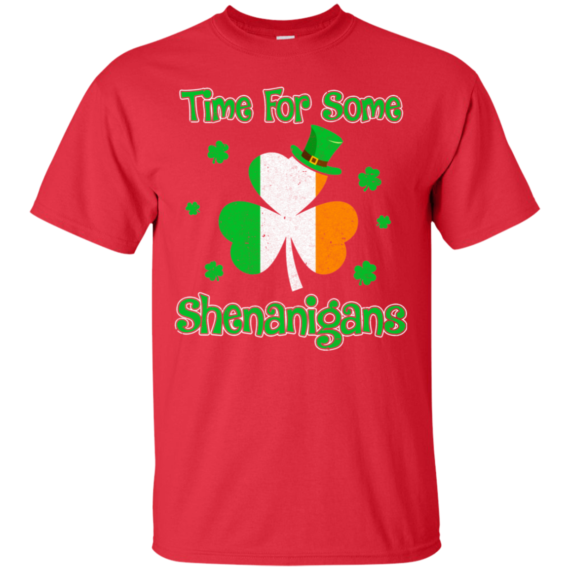 St. Patrick's Time For Some Shenanigans Funny Party-T-Shirt & Hoodie-Classic T-Shirt-Red