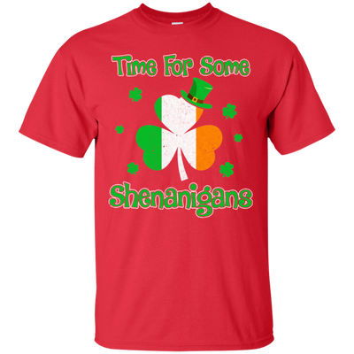 St. Patrick's Time For Some Shenanigans Funny Party-T-Shirt & Hoodie-Classic T-Shirt-Red