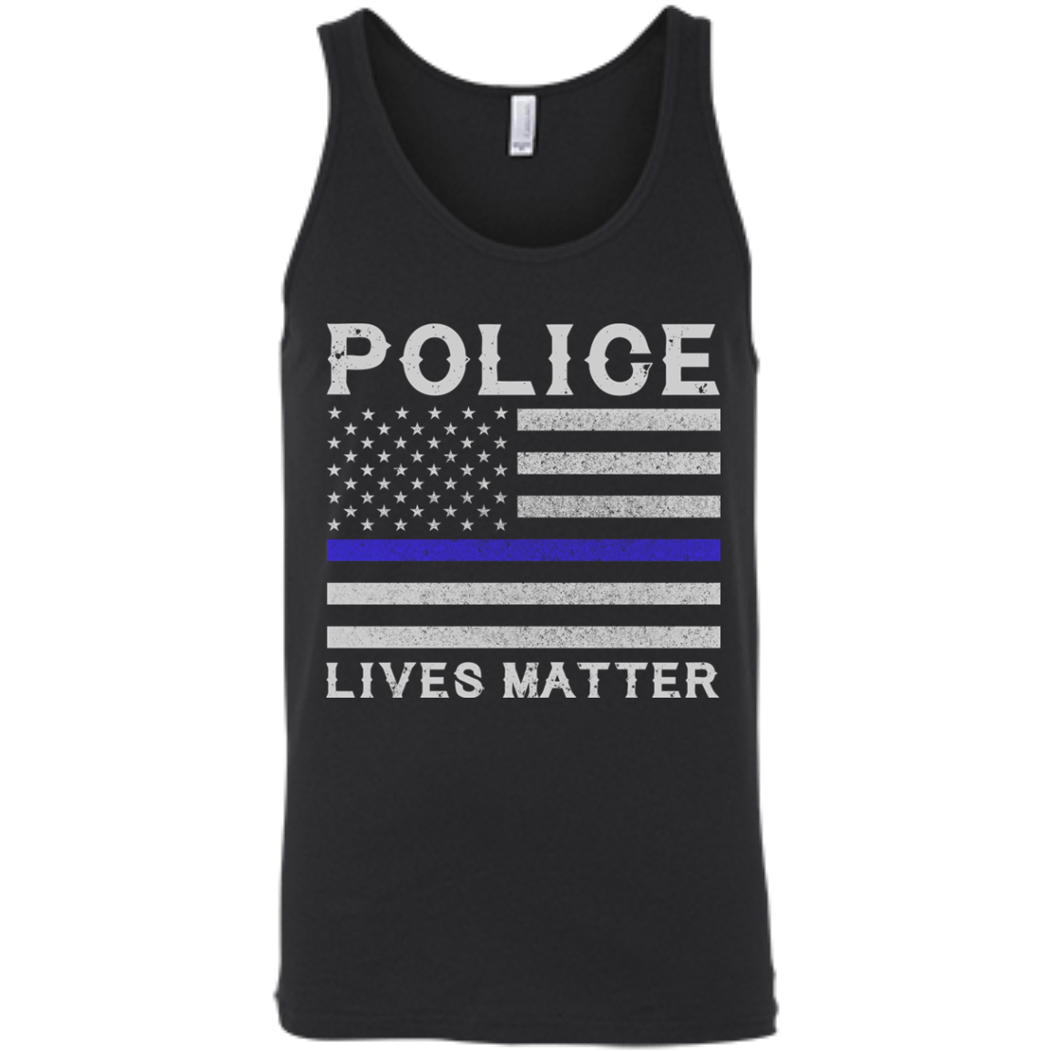 Police Lives Matter-T-Shirt & Hoodie-Unisex Tank-Black