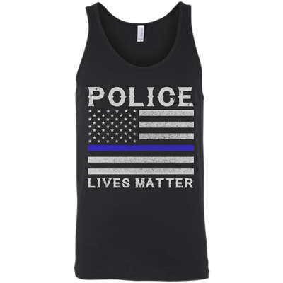 Police Lives Matter-T-Shirt & Hoodie-Unisex Tank-Black