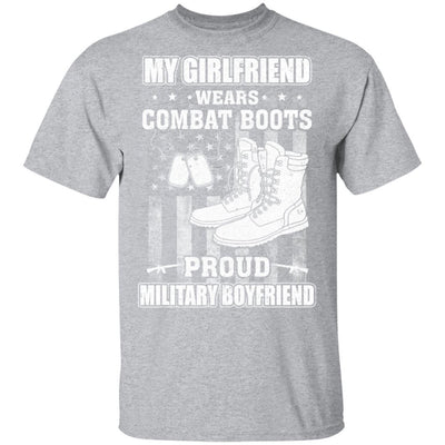 My Girlfriend Wears Combat Boots Proud Military Boyfriend-T-Shirt & Hoodie-Classic T-Shirt-Sport Grey