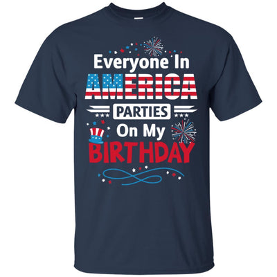 Born on July 4th Birthday Celebration Gifts-T-Shirt & Hoodie-Classic T-Shirt-Navy