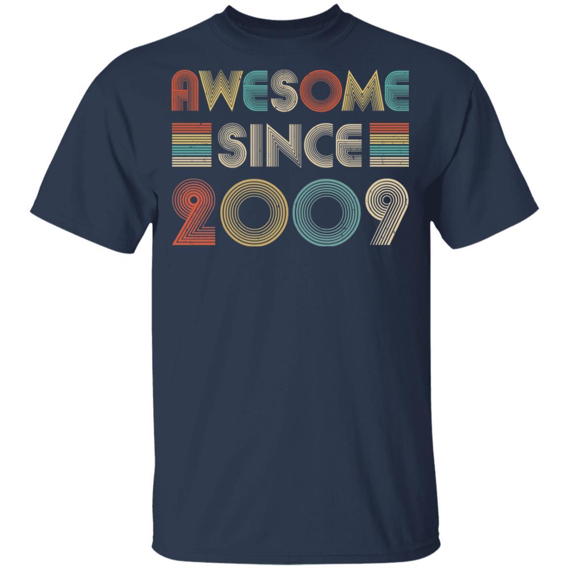 Awesome Since 2009 12th Birthday Gifts Youth-Youth Shirt-Youth T-Shirt-Navy