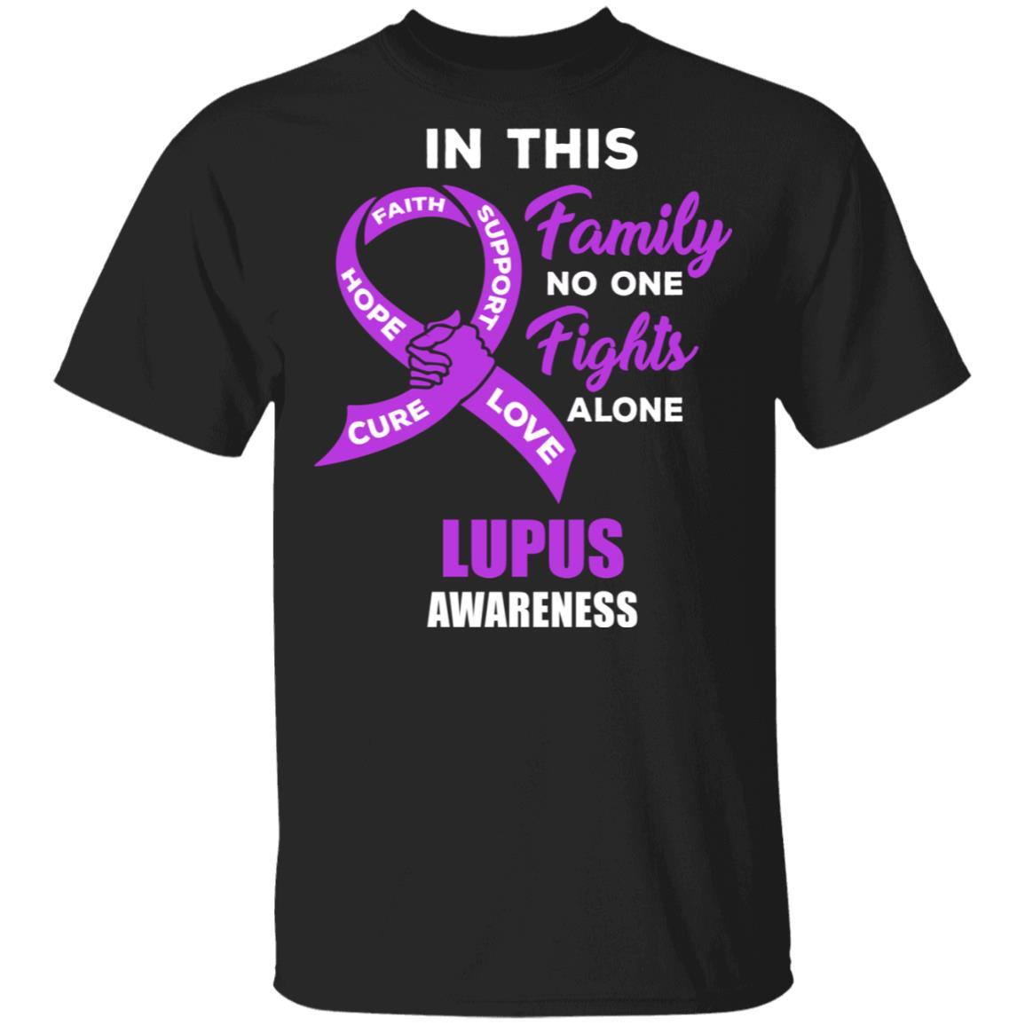 In This School No One Fights Lupus Awareness Alone-T-Shirt & Hoodie-Classic T-Shirt-Black
