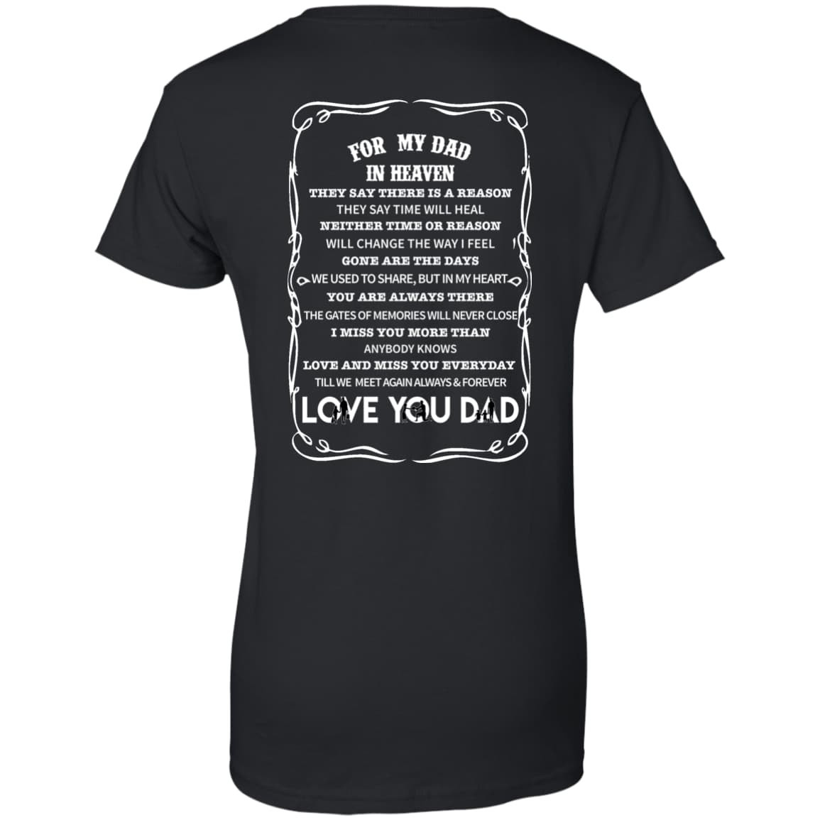 For My Dad In Heaven-T-Shirt & Hoodie-Women's T-Shirt-Black
