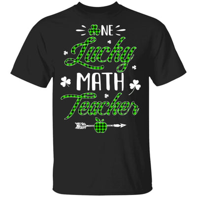 One Lucky Math Teacher St Patricks Day Irish Gift-T-Shirt & Hoodie-Classic T-Shirt-Black