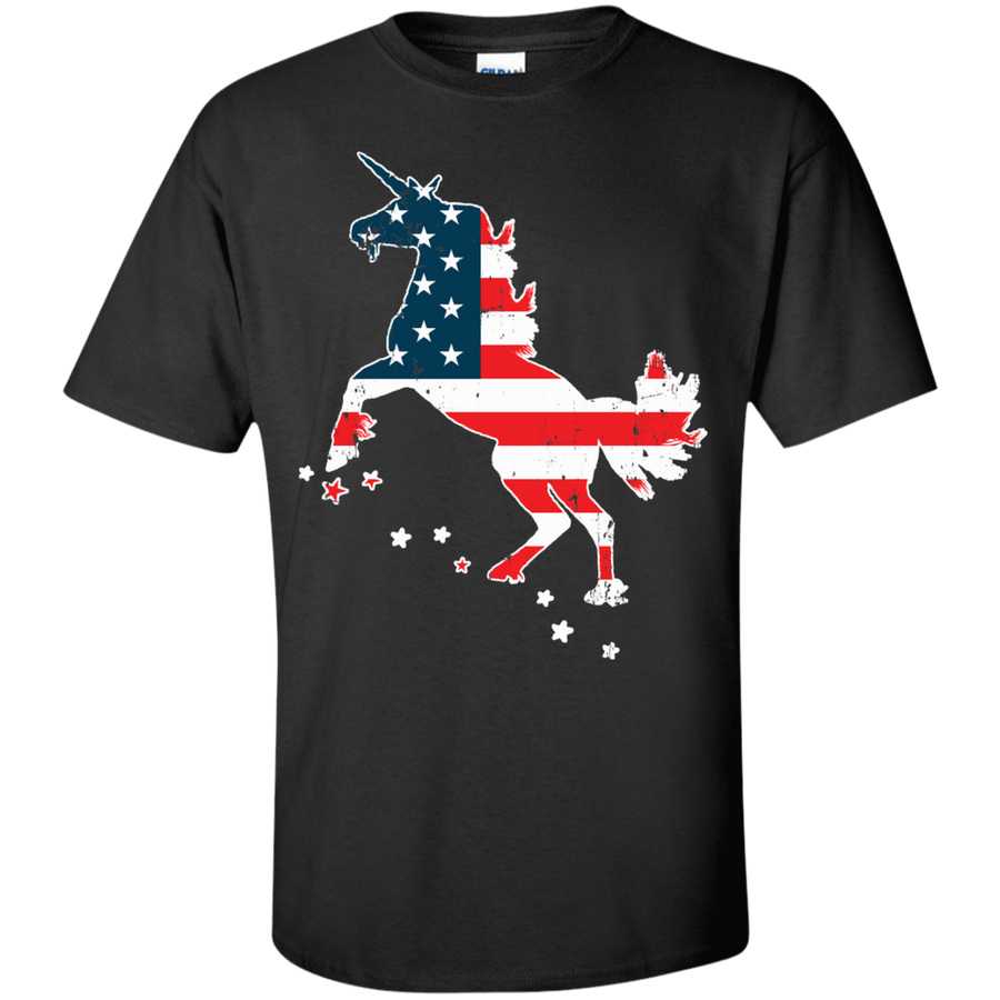 Unicorn Silhouette July of 4th-T-Shirt & Hoodie-Classic T-Shirt-Black