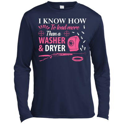 I Know How To Load More Than A Washer And Dryer-T-Shirt & Hoodie-Long Sleeve T-Shirt-Navy