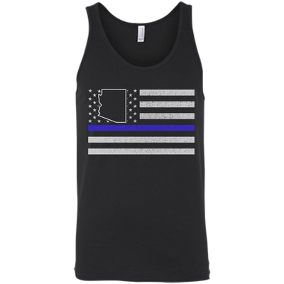Arizona Thin Blue Line Police State-T-Shirt & Hoodie-Unisex Tank-Black