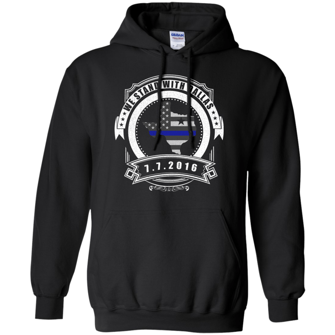 We stand with Dallas 7/7/2016-T-Shirt & Hoodie-Pullover Hoodie-Black