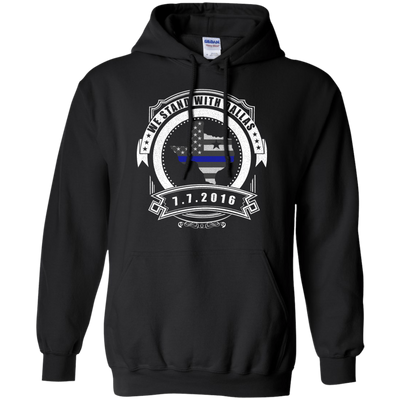 We stand with Dallas 7/7/2016-T-Shirt & Hoodie-Pullover Hoodie-Black