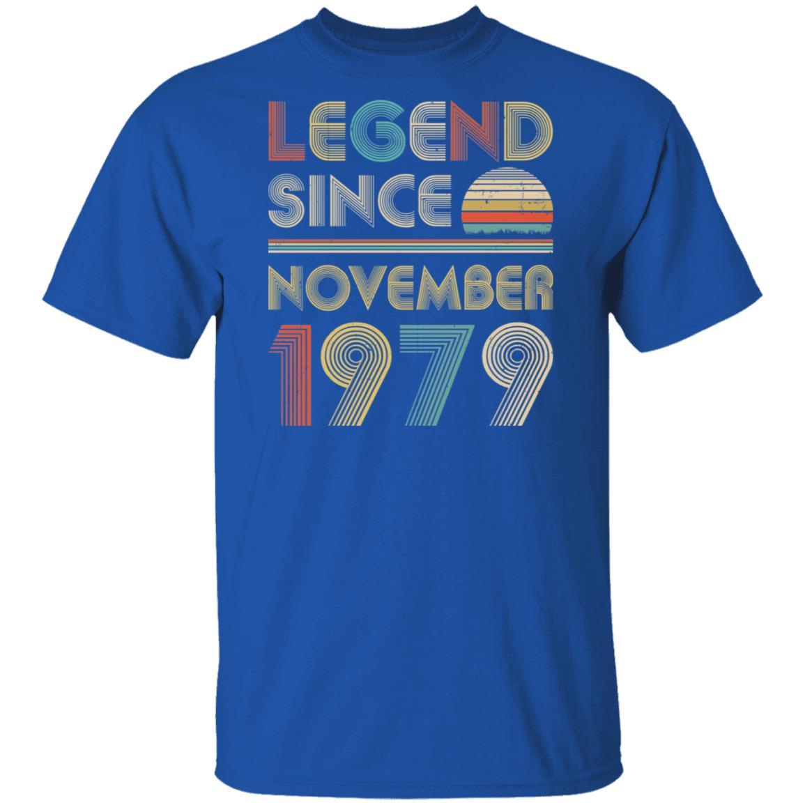 Legend Since November 1979 Vintage 42th Birthday Gifts-T-Shirt & Hoodie-Classic T-Shirt-Royal