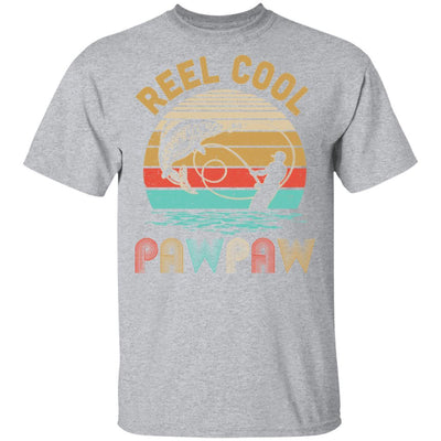 Vintage Reel Cool PawPaw Fish Fishing Father's Day Gift-T-Shirt & Hoodie-Classic T-Shirt-Sport Grey