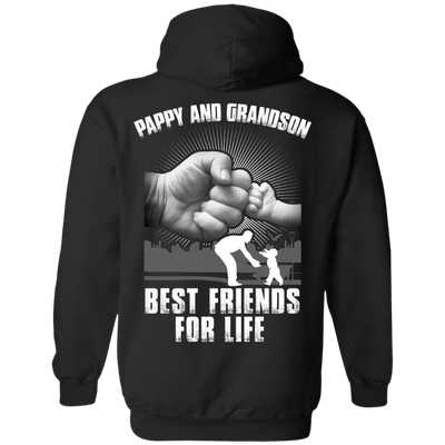 Pappy And Grandson Best Friends For Life-T-Shirt & Hoodie-Pullover Hoodie-Black