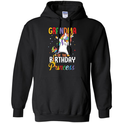 Grandma Of The Birthday Girl Dabbing Unicorn Party-T-Shirt & Hoodie-Pullover Hoodie-Black