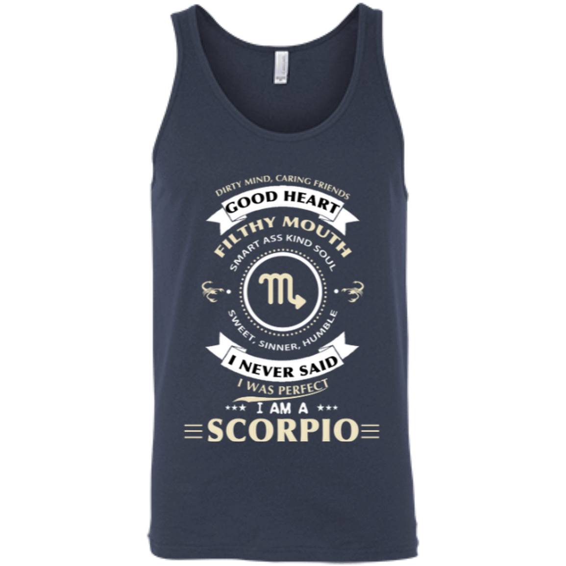 I'm A Scorpio-T-Shirt & Hoodie-Unisex Tank-Navy