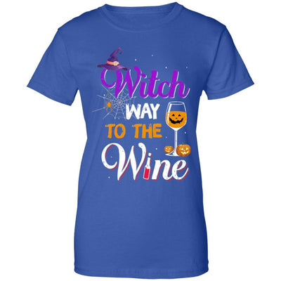 Witch Way To The Wine Funny Wine Halloween Gifts-T-Shirt & Tank Top-Women's T-Shirt-Royal