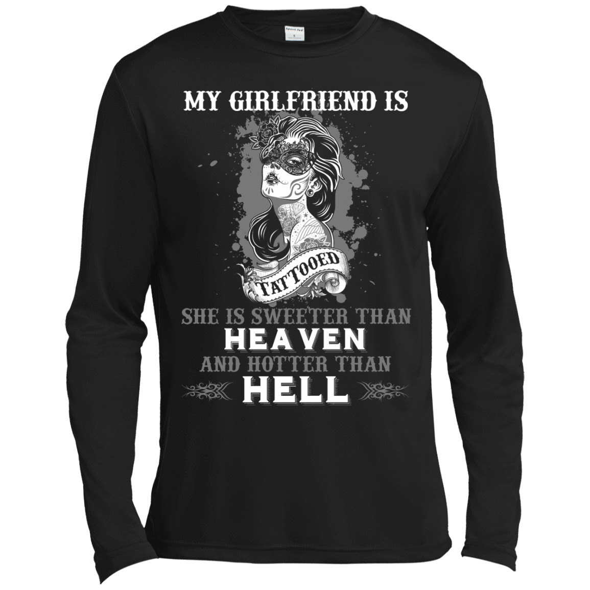 My Girlfriend Is Tattooted-T-Shirt & Hoodie-Long Sleeve T-Shirt-Black