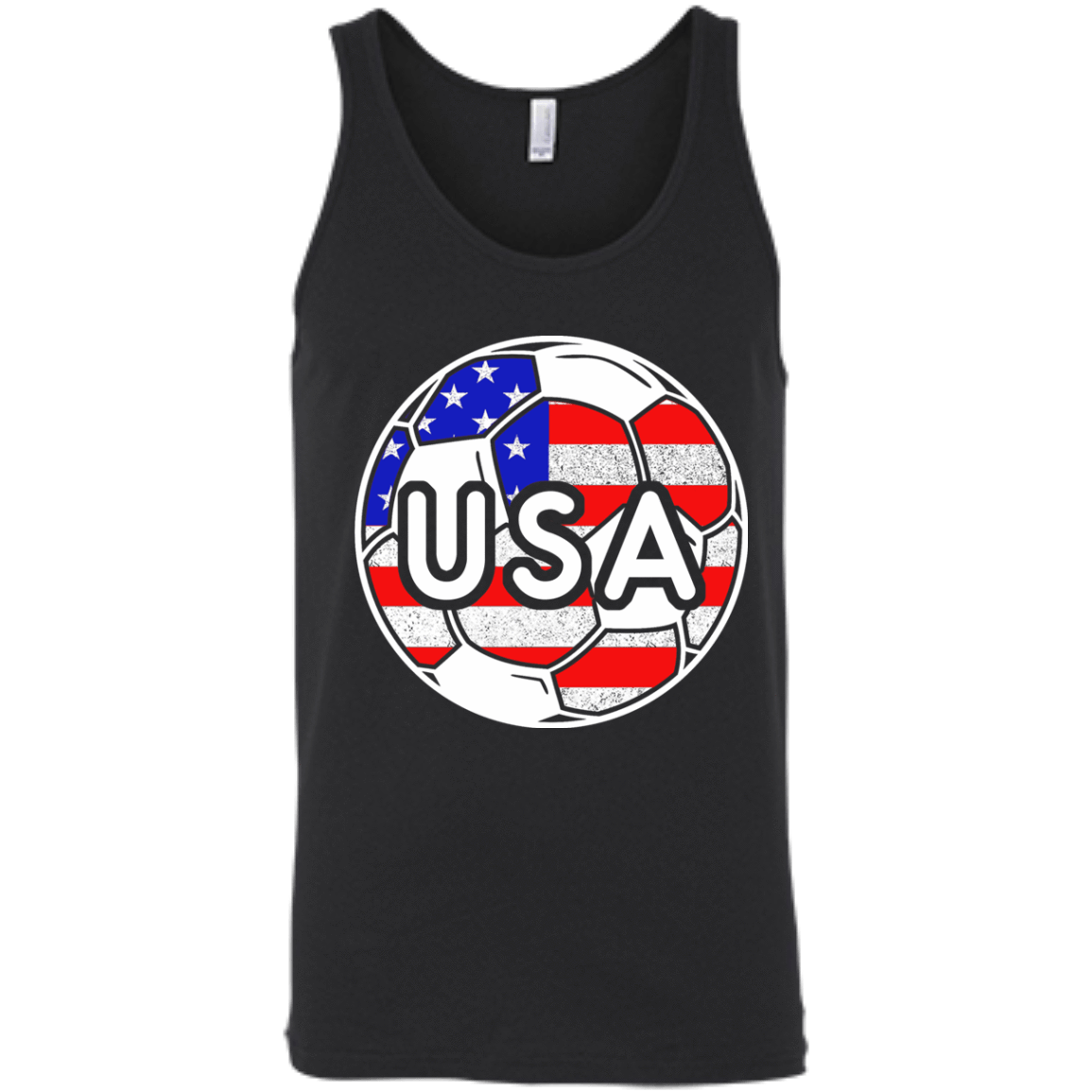 USA Soccer With America Jersey Color National Team-T-Shirt & Hoodie-Unisex Tank-Black