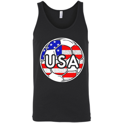 USA Soccer With America Jersey Color National Team-T-Shirt & Hoodie-Unisex Tank-Black