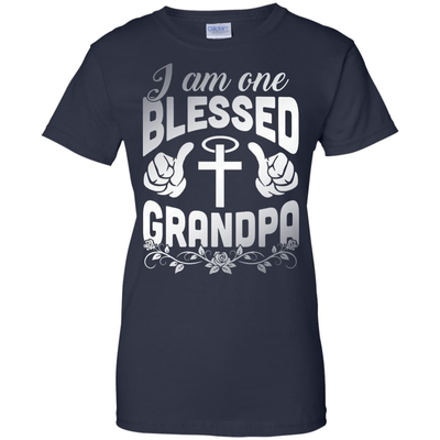 I Am One Blessed Grandpa-T-Shirt & Hoodie-Women's T-Shirt-Navy