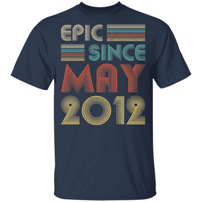 Epic Since May 2012 Vintage 9th Birthday Gifts Youth-Youth Shirt-Youth T-Shirt-Navy