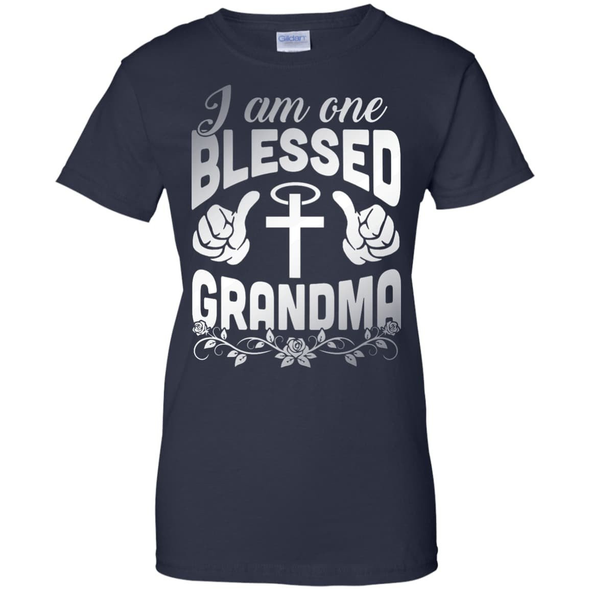 I Am One Blessed Grandma-T-Shirt & Hoodie-Women's T-Shirt-Navy