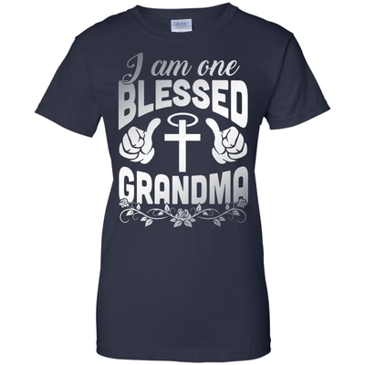 I Am One Blessed Grandma-T-Shirt & Hoodie-Women's T-Shirt-Navy