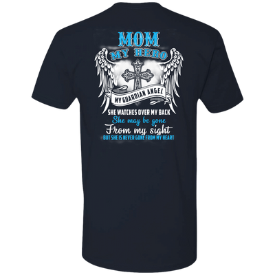 My Mom My Hero My Guardian Angel She Watches Over My Back-T-Shirt & Hoodie-Premium T-Shirt-Midnight Navy