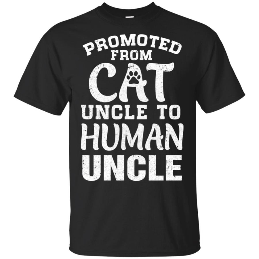 Promoted From Cat Uncle To Human Uncle Gifts-T-Shirt & Hoodie-Classic T-Shirt-Black