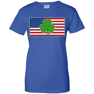 Shamrock Ireland USA Irish American Flag Gift-T-Shirt & Hoodie-Women's T-Shirt-Royal