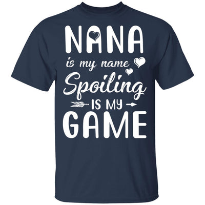 Nana Is My Name Spoiling Is My Game Funny Mothers Day-T-Shirt & Tank Top-Classic T-Shirt-Navy