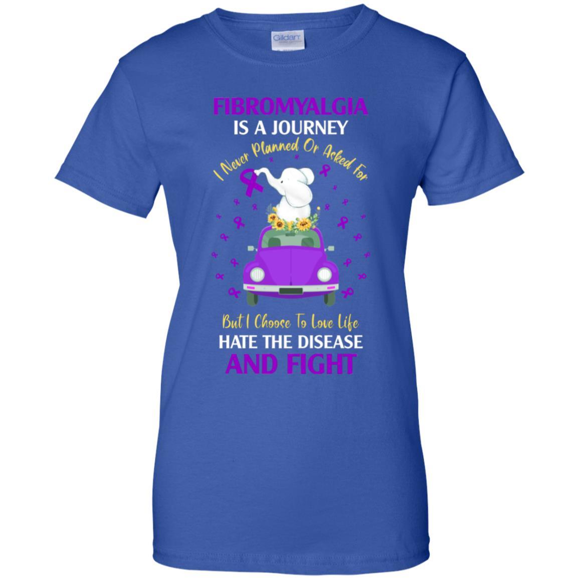 Fibromyalgia Awareness Is A Journey-T-Shirt & Hoodie-Women's T-Shirt-Royal