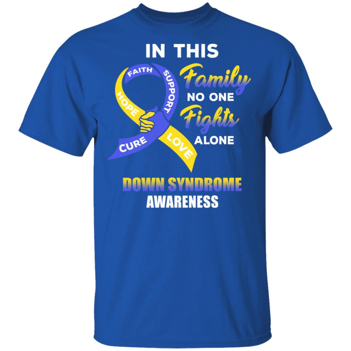 In This School No One Fights Down Syndrome Awareness Alone-T-Shirt & Hoodie-Classic T-Shirt-Royal