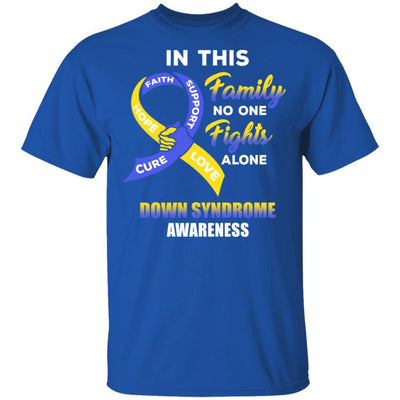 In This School No One Fights Down Syndrome Awareness Alone-T-Shirt & Hoodie-Classic T-Shirt-Royal