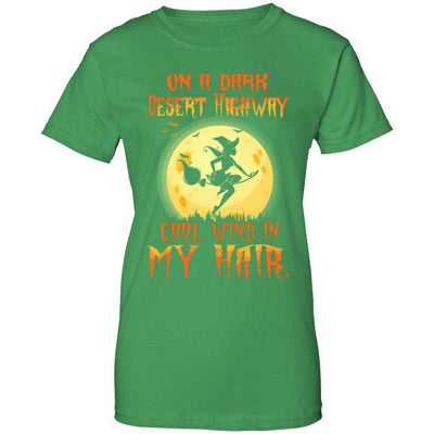 On A Dark Desert Highway Cool Wind In My Hair Halloween-T-Shirt & Hoodie-Women's T-Shirt-Irish Green