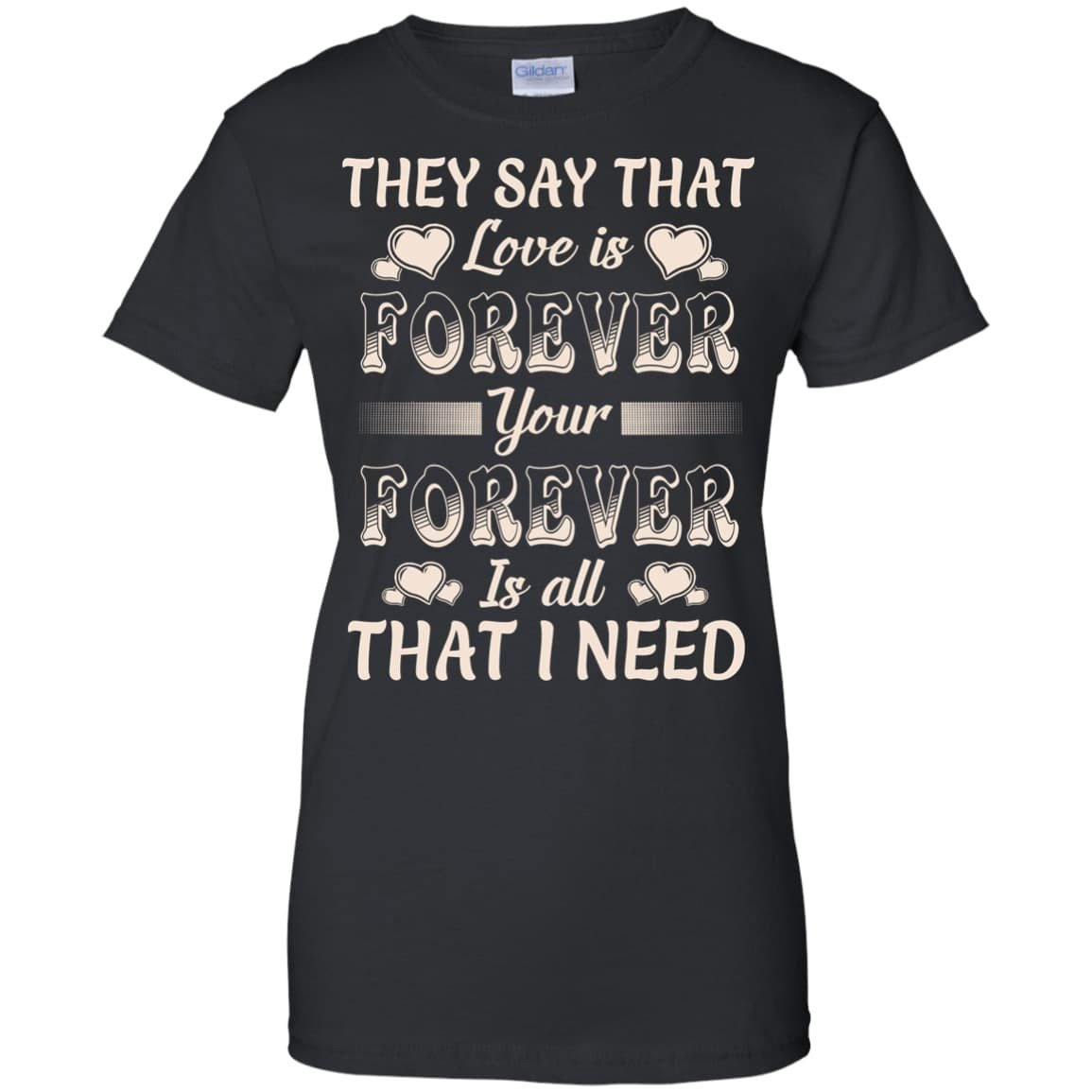 Forever Is All That I Need-T-Shirt & Hoodie-Women's T-Shirt-Black