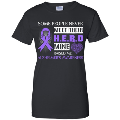 Alzheimer's Awareness Some People Never Meet Hero-T-Shirt & Hoodie-Women's T-Shirt-Black