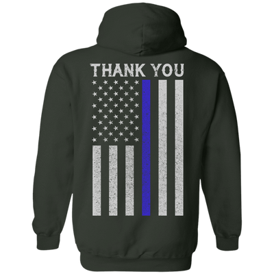 Police Thin Blue Line-T-Shirt & Hoodie-Pullover Hoodie-Forest Green