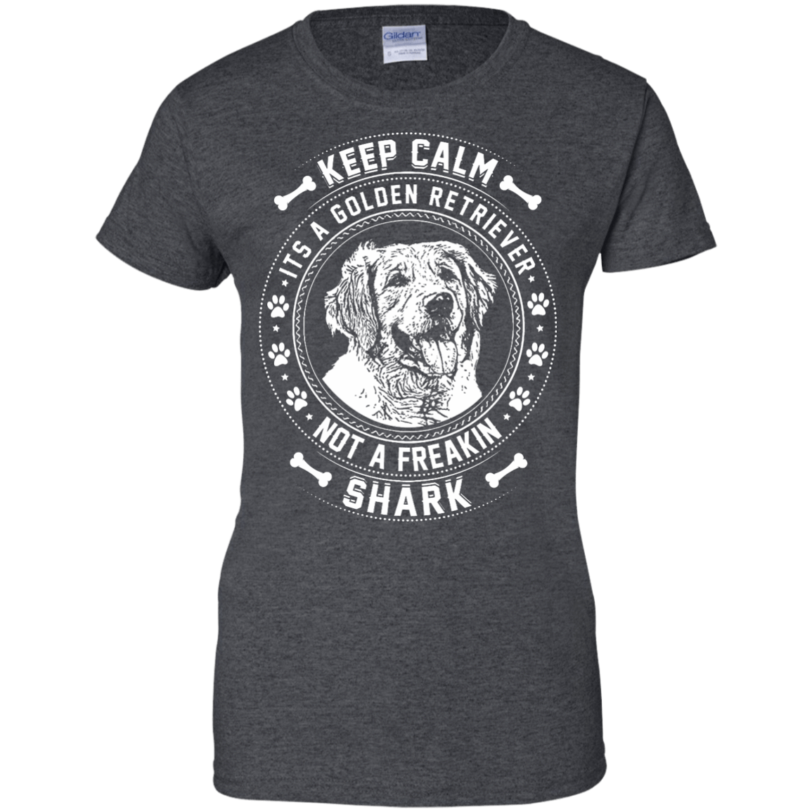 Keep Calm It's A Golden Retriever Not A Freaking Shark-T-Shirt & Hoodie-Women's T-Shirt-Dark Heather