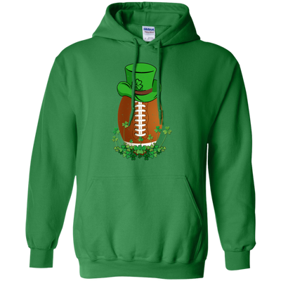 Shamrock Football Leprechaun St Patricks Day-T-Shirt & Hoodie-Pullover Hoodie-Irish Green