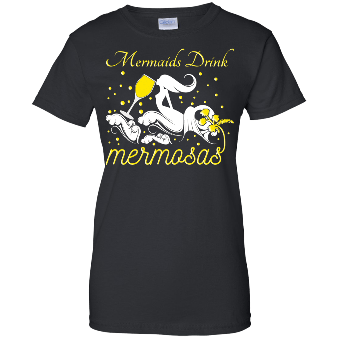 Mermaid drink mermosas-T-Shirt & Hoodie-Women's T-Shirt-Black