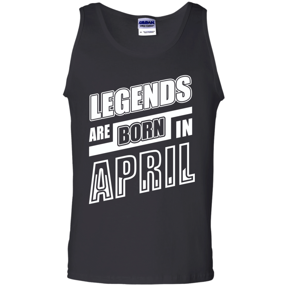 Legends are born in APRIL-T-Shirt & Hoodie-Unisex Tank-Black