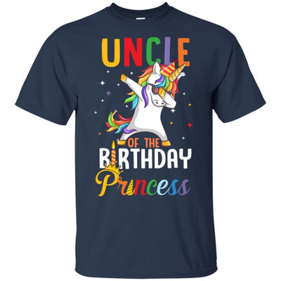 Uncle Of The Birthday Girl Dabbing Unicorn Party-T-Shirt & Hoodie-Classic T-Shirt-Navy
