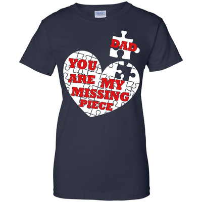 DAD YOU ARE MY MISSING PIECE-T-Shirt & Hoodie-Women's T-Shirt-Navy