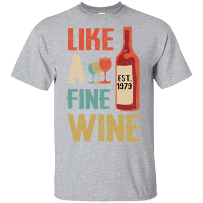 Vintage Like A Fine Wine Est 1979 40Th Birthday Gift-T-Shirt & Hoodie-Classic T-Shirt-Sport Grey