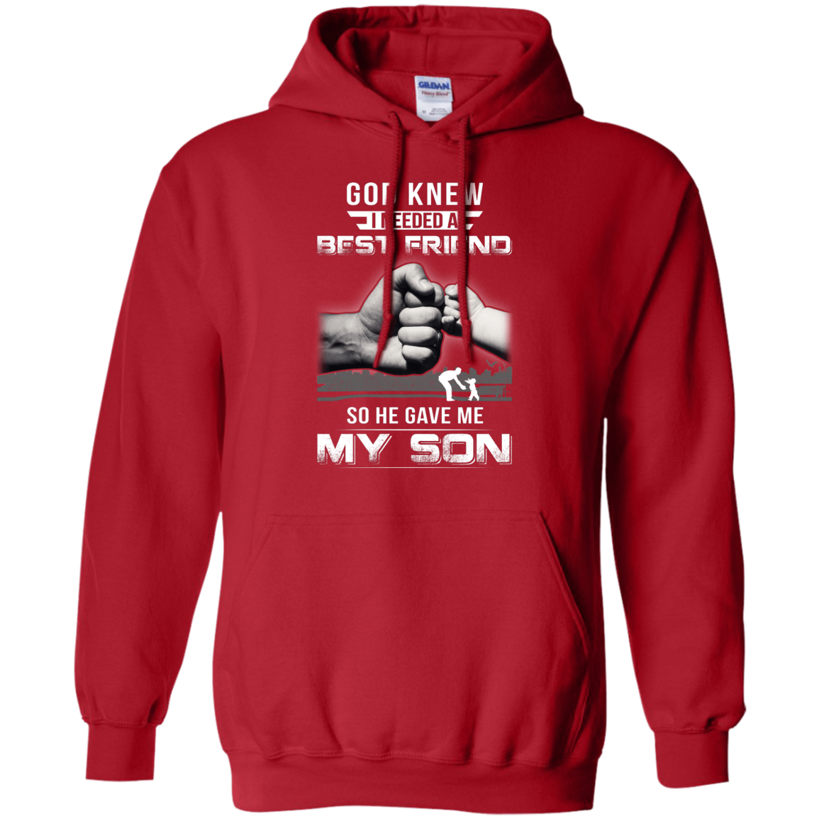 God Knew I Needed A Best Friend So He Gave My Son-T-Shirt & Hoodie-Pullover Hoodie-Red