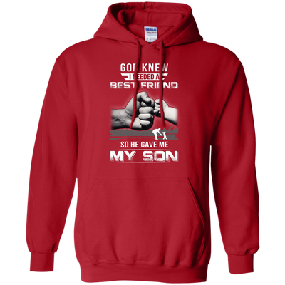God Knew I Needed A Best Friend So He Gave My Son-T-Shirt & Hoodie-Pullover Hoodie-Red