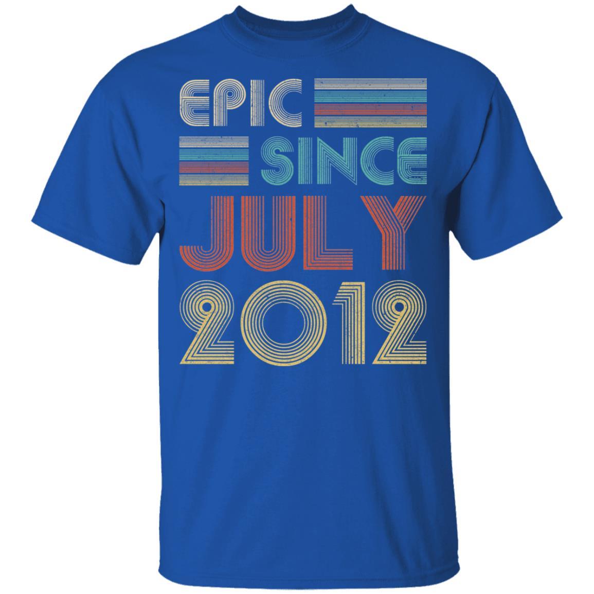 Epic Since July 2012 Vintage 9th Birthday Gifts Youth-Youth Shirt-Youth T-Shirt-Royal